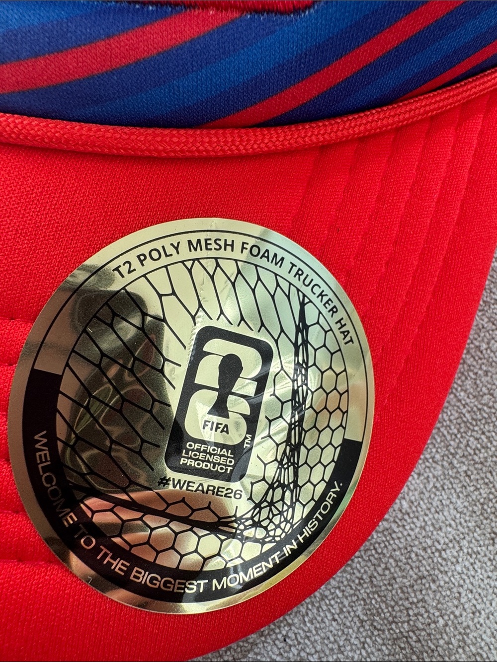 Patriotic FIFA 2026 CAN MEX USA Futbol Soccer Trucker Hat - Picture 6 of 8